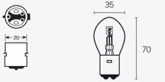 Ampoule B35 12V 35/35W boîte de 10 Tecnium | Scooter PEUGEOT