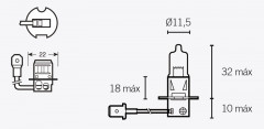 Ampoule H3 12V 55W Vparts | Maxiscooter KYMCO, PIAGGIO, APRILIA, MALAGUTI