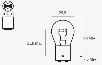 Ampoule S25 12V 21-5W boite de 10 Tecnium | Maxiscooter, Moto