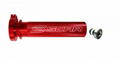 Barillet de gaz alu rouge avec roulement Scar | Motocross HONDA