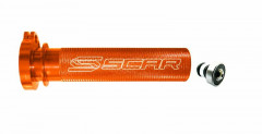 Barillet de gaz alu orange avec roulement Scar | KTM, HUSQVARNA, HUSABERG, HYOSUNG