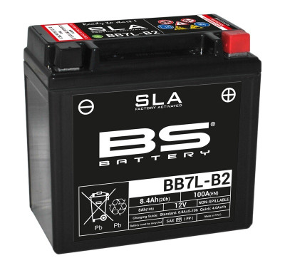 Batterie SLA sans entretien activé usine BB7L-B2 BS BATTERY | Maxiscooter MBK, PEUGEOT, YAMAHA