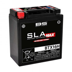 Batterie SLA Max sans entretien activé usine BTX16H BS BATTERY | BMW, PIAGGIO, TRIUMPH, GILERA
