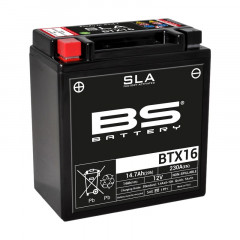 Batterie SLA sans entretien activée usine BTX16 BS BATTERY | Moto, Maxiscooter, Quad