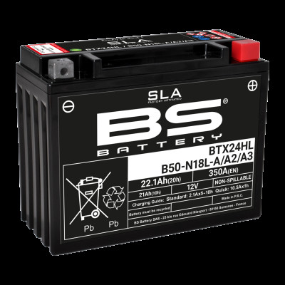 Batterie SLA sans entretien activée usine BTX24HL BS BATTERY | Motoneige, Moto