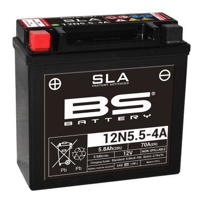 Batterie SLA sans entretien activé usine 12N5.5-4A BS BATTERY | Moto, Motocross YAMAHA