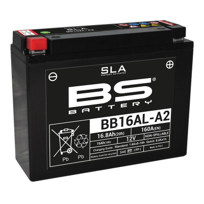 Batterie SLA sans entretien activé usine BB16AL-A2 BS BATTERY | DUCATI, YAMAHA, CAGIVA