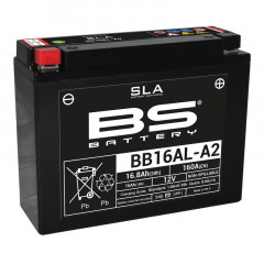 Batterie SLA sans entretien activé usine BB16AL-A2 BS BATTERY | DUCATI, YAMAHA, CAGIVA