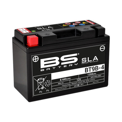 Batterie SLA sans entretien activée usine BT9B-4 BS BATTERY | KYMCO, MBK, YAMAHA
