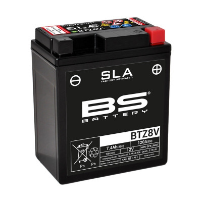 Batterie SLA sans entretien activée usine BTZ8V | HONDA, KAWASAKI, YAMAHA