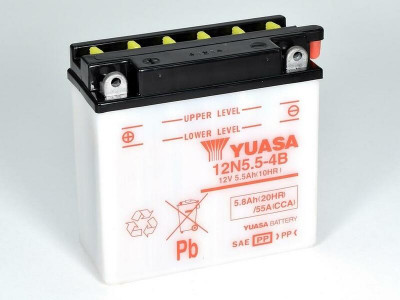 Batterie conventionnelle sans pack acide 12N5.5-4B Yuasa | YAMAHA TDR 125, YAMAHA TZR 125