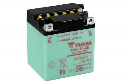 Batterie conventionnelle sans pack acide 12N5.5A-3B Yuasa | YAMAHA RD 400, YAMAHA RD LC 125