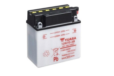 Batterie conventionnelle sans pack acide 12N7D-3B Yuasa | BADGER YFM 80, RAPTOR YFM 50, 80, YFM 100