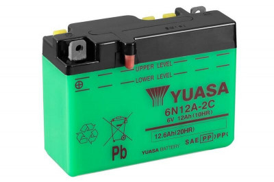 Batterie conventionnelle sans pack acide 6N12A-2C/B54-6 Yuasa | Moto, Maxiscooter HONDA
