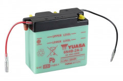Batterie conventionnelle sans pack acide 6N4B-2A-3 Yuasa | STRADA SPORT 125, DR 500, RD MX 80