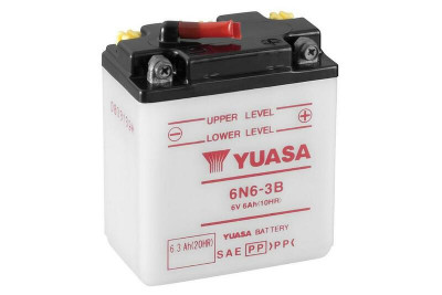 Batterie conventionnelle sans pack acide 6N6-3B Yuasa | HONDA CG 125, HONDA SH SPORT 125