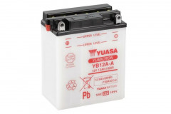 Batterie conventionnelle sans pack acide YB12A-A Yuasa | DUCATI, HONDA, KAWASAKI, YAMAHA, CAGIVA