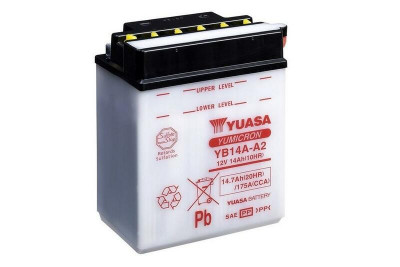 Batterie conventionnelle sans pack acide YB14A-A2 Yuasa | Motoneige, Quad, Ssv