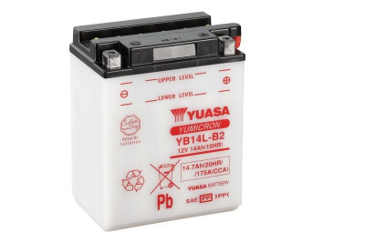 Batterie conventionnelle sans pack acide YB14L-B2 Yuasa | Moto HONDA, SUZUKI