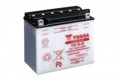 Batterie conventionnelle sans pack acide YB16-B Yuasa | DUCATI, HARLEY DAVIDSON, CAGIVA, BUELL, LYNX