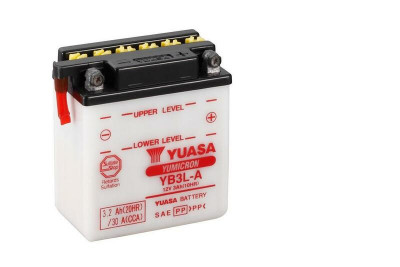 Batterie conventionnelle sans pack acide YB3L-A Yuasa | HONDA, KAWASAKI, MBK, CAGIVA, FANTIC