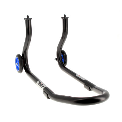 Béquille avant marque Bihr Home Track fixe couleur noir mat roues bleu