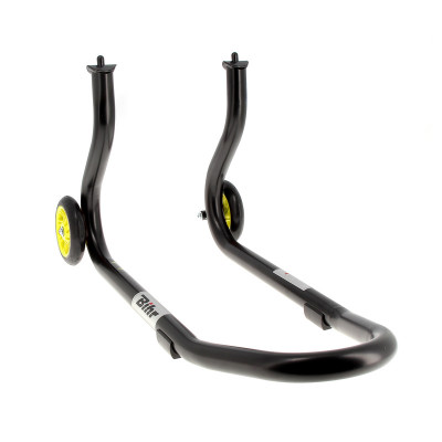 Béquille avant marque Bihr Home Track fixe couleur noir mat roues jaune