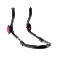 Béquille avant marque Bihr Home Track fixe couleur noir mat roues rose