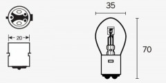 Ampoules S1 12V25/25W boite de 10 Tecnium