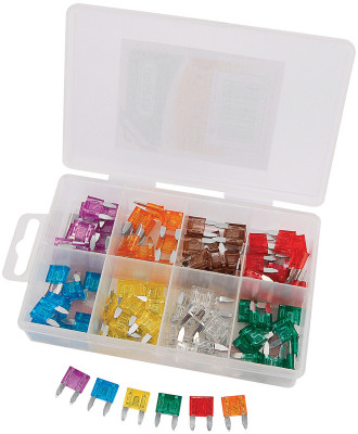 Boite de 100 mini-fusibles Draper de 3A À 30A