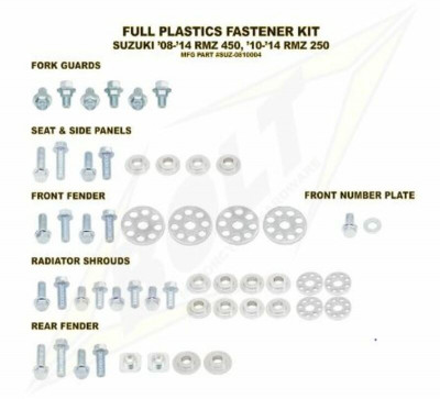 Kit vis plastiques complet BOLT | SUZUKI RMZ 250, SUZUKI RMZ 450