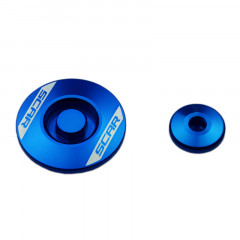Bouchon carter moteur latéraux bleu Scar | WRF 250, WRF 450, YZ 250, YZF 450
