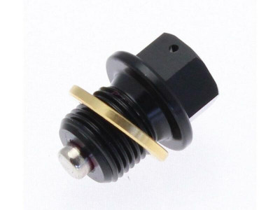 Bouchon vidange alu aimanté M12X1.25 noir Tecnium | Motocross, Moto, Quad KAWASAKI, SUZUKI, YAMAHA