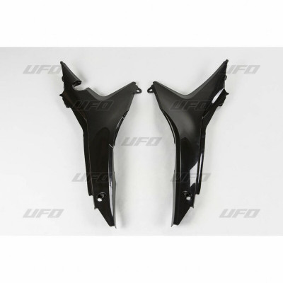 Caches boîte à air noir paire Ufo | HONDA CRF R 250, HONDA CRF R 450