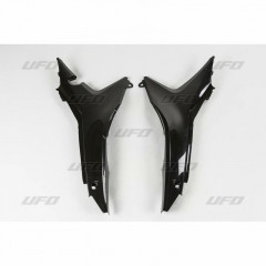 Caches boîte à air noir paire Ufo | HONDA CRF R 250, HONDA CRF R 450