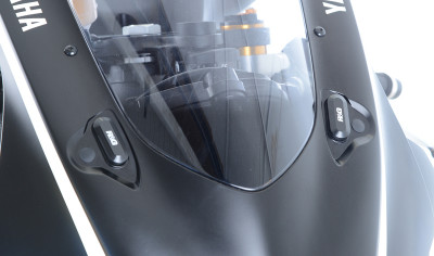 Cache orifice rétroviseur noir R&G | YAMAHA R6 YZF 600, YAMAHA YZF-R6 (RJ27) 600