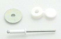 Caches-rivets PPI blanc