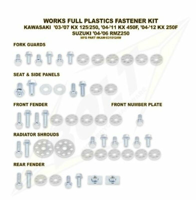 Kit vis complet de plastiques BOLT | Motocross KTM