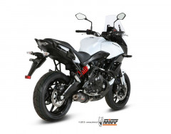 Ligne complète Oval inox avec casquette carbone Mivv | KAWASAKI KLE VERSYS 650