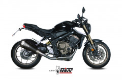 Ligne complète inox Delta Race silencieux noir brossé/carbone Mivv | Moto HONDA