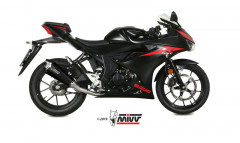 Ligne complète inox Delta Race silencieux noir/carbone Mivv | Moto SUZUKI