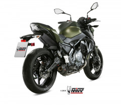 Ligne complète inox silencieux carbone/casquette carbone Oval Mivv | NINJA 650, Z 650