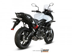 Ligne complète Suono inox silencieux inox noir/carbone Mivv | KAWASAKI KLE VERSYS 650