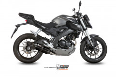 Ligne complète Suono inox silencieux inox noir/carbone Mivv | MT 125, MT ABS 125, YZF R 125