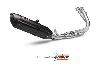 Ligne complète Suono inox silencieux inox noir/carbone Mivv | KAWASAKI ER6 650
