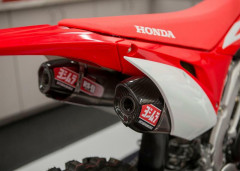 Ligne complète RS9T inox double sortie inox/carbone Yoshimura | HONDA CRF R 450, HONDA CRFX 450