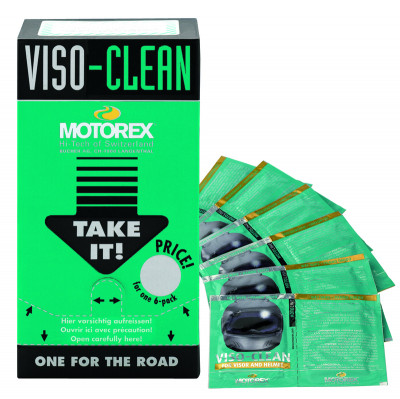 Lingettes nettoyantes Viso Clean en sachets de 6 et 12x6 Motorex