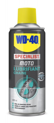 Lubrifiant chaîne Specialist Moto conditions sèches Spray 400ml WD-40