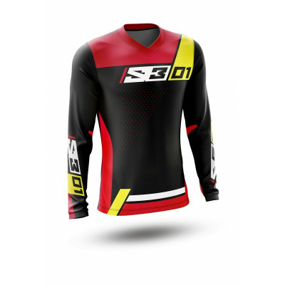 Maillot S3 Collection 01 noir/rouge L