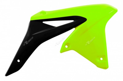 Ouïes de radiateur jaune fluo/noir Racetech | SUZUKI RMZ 250